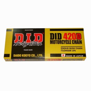DID ŁAŃCUCH NAPĘDOWY 420D-118 (118 OGNIW) BEZ O-RINGÓW (OTWARTY + ZAPINKA)