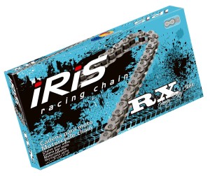 IRIS ŁAŃCUCH NAPĘDOWY 420 RX-120 (120-OGNIW) BEZ O-RINGÓW (OTWARTY + ZAPINKA) KOLOR SREBRNY (MOTOCROSS DO 85CC) (19,5KN)
