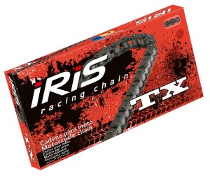 IRIS ŁAŃCUCH NAPĘDOWY 420 TX-124 (124-OGNIW) BEZ O-RINGÓW (OTWARTY + ZAPINKA) KOLOR CZARNY (17,0KN)