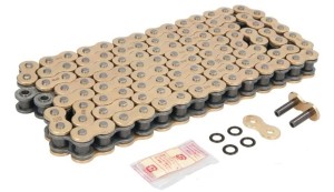 DID ŁAŃCUCH NAPĘDOWY 525ZVMX2GG-112 (112 OGNIW) X-RING ZŁOTY / ZŁOTY (525ZVMXGB112) (OTWARTY + ZAKUWKA)