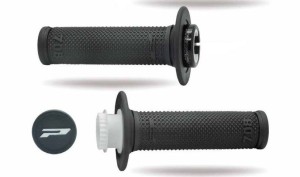 PROGRIP MANETKI PG708 OFF ROAD Z BLOKADĄ SCS LOCK-ON + 7 ADAPTERÓW ROLGAZU (22+25MM) KOLOR CZARNY DWUSKŁADNIKOWE DŁ. 115MM (708-403)