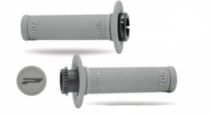 PROGRIP MANETKI PG708 OFF ROAD Z BLOKADĄ SCS LOCK-ON + 7 ADAPTERÓW ROLGAZU (22+25MM) KOLOR SZARY DWUSKŁADNIKOWE DŁ. 115MM (708-416)
