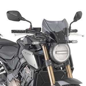 KAPPA SZYBA HONDA CB 1000R '18-'20, CB 650R '19-'25, BENELLI 502C '19-'25, CF MOTO 700CL '21-'25,YAMAHA MT 07 "21-'25, MT-09 '21-'22, '24-'25, MT 09 SP '21-'22, KEEWAY RKF 125 '18-'24 (22 X 31 CM) PRZYCIEMNIANA - BEZ MOCOWAŃ