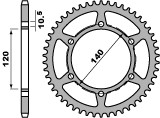 PBR ZĘBATKA TYLNA 475 42 C45 KAWASAKI EN 500 96-05 (ŁAŃC. 520) (MADE IN ITALY)