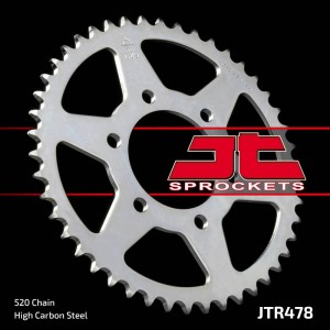 JT ZĘBATKA TYLNA 478 45 KAWASAKI ZXR 400 (88-02), Z 800 (13-14), ZX6R (05-20), Z750 (04-12) (47845JT) (MOŻE BYĆ ZASTĄPIONA PRZEZ 4578 45 JTR1478.45) (ŁAŃC. 520)