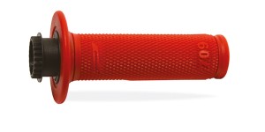 PROGRIP MANETKI PG709 OFF ROAD Z BLOKADĄ SCS LOCK-ON + 7 ADAPTERÓW ROLGAZU (22+25MM) KOLOR CZERWONY DWUSKŁADNIKOWE HALF WAFFLE DŁ. 115MM (709-107)