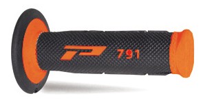 PROGRIP MANETKI PG791 OFF ROAD (22+25MM, DŁ.115MM) KOLOR POMARAŃCZOWY FLUO/CZARNY (DWUSKŁADNIKOWE) (791-296)