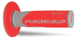 PROGRIP MANETKI PG801 OFF ROAD (22+25MM, DŁ.115MM) KOLOR SZARY/CZERWONY (DWUSKŁADNIKOWE) (801-288) (PG801/7)