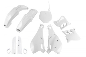 UFO KOMPLET PLASTIKÓW (FULL KIT) Z OSŁONAMI TELESKOPÓW (AMORTYZATORÓW) YAMAHA YZ 125 '93-'95 KOLOR OEM (BIAŁY) (YA295E999)