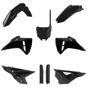 POLISPORT KOMPLET PLASTIKÓW (FULL KIT) HONDA CRF 250R '25-'26; CRF 450R '25-'26 W ZESTAWIE TABLICA PRZEDNIA (8670700003) I OSŁONY AMORTYZARORÓW (8351900002) KOLOR CZARNY