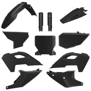 POLISPORT KOMPLET PLASTIKÓW (FULL KIT) HUSQVARNA TC/FC '23-'24 W ZESTAWIE TABLICA PRZEDNIA (8671700002) I OSŁONY AMORTYZARORÓW (8352500002) KOLOR CZARNY