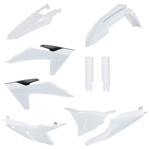 POLISPORT WYPRZEDAŻ KOMPLET PLASTIKÓW (FULL KIT) KTM EXC/EXC-F/XC-W/XC-WF TBI '24-'25 W ZESTAWIE OSŁONY AMORTYZATORÓW (8352500001) KOLOR BIAŁY