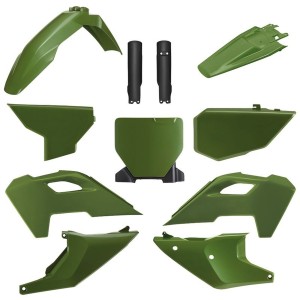 POLISPORT KOMPLET PLASTIKÓW (FULL KIT) HUSQVARNA TC/FC '23-'24 W ZESTAWIE TABLICA PRZEDNIA (8671700004) I OSŁONY AMORTYZARORÓW (8352500002) KOLOR (GREEN FLOW)