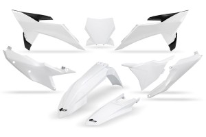UFO KOMPLET PLASTIKÓW KTM SX 125 / 150 / 250 / 300 '25-'26, SXF (SX-F) 250 / 350 / 450 '25-'26 KOLOR BIAŁY