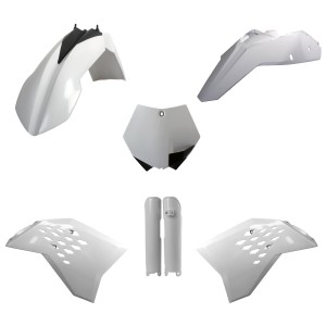 POLISPORT KOMPLET PLASTIKÓW (FULL KIT) KTM SX/SX-F '07 W ZESTAWIE OSŁONY AMORTYZATORÓW (8399000005) KOLOR BIAŁY