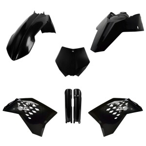 POLISPORT KOMPLET PLASTIKÓW (FULL KIT) KTM SX/SX-F '07 W ZESTAWIE OSŁONY AMORTYZATORÓW (8399000001) KOLOR CZARNY