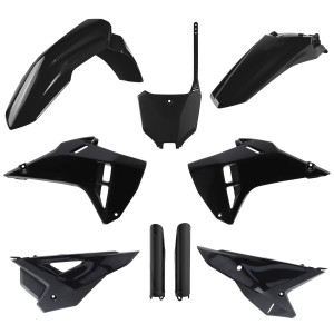 POLISPORT KOMPLET PLASTIKÓW (FULL KIT) HONDA CRF 250R '22-'24; CRF 450R '21-'24 (RESTYLING NA MODEL 2025) W ZESTAWIE TABLICA PRZEDNIA (8670700003) I OSŁONY AMORTYZARORÓW (8351900002) KOLOR CZARNY