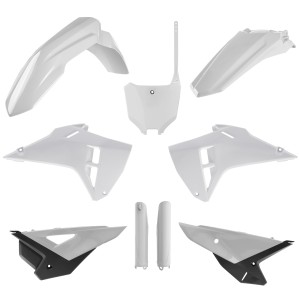 POLISPORT KOMPLET PLASTIKÓW (FULL KIT) HONDA CRF 250R '22-'24; CRF 450R '21-'24 (RESTYLING NA MODEL 2025) W ZESTAWIE TABLICA PRZEDNIA (8670700002) I OSŁONY AMORTYZARORÓW (8351900001) KOLOR BIAŁY