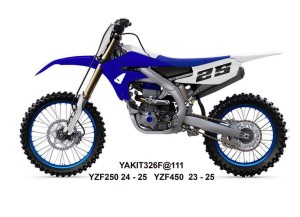 UFO 2025/11 KOMPLET PLASTIKÓW (FULL KIT) Z OSŁONAMI TELESKOPÓW (AMORTYZATORÓW) YAMAHA YZF 250 '24-'26, YZF 450 '23-'25 KOLOR NIEBIESKI / BIAŁY