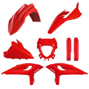 POLISPORT KOMPLET PLASTIKÓW (FULL KIT) BETA RR 2T/4T RACING '25-'26; RR 2T/4T X-PRO '25-'26 W ZESTAWIE OSŁONA LAMPY (8681200001) I OSŁONY AMORTYZATORÓW (8399100001) KOLOR CZERWONY