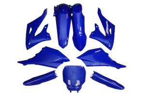 UFO 2025/11 KOMPLET PLASTIKÓW (FULL KIT) Z OSŁONAMI TELESKOPÓW (AMORTYZATORÓW) YAMAHA YZ 125 / 250 '22-'26 KOLOR NIEBIESKI - RESTYILING NA YZF
