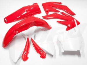 UFO KOMPLET PLASTIKÓW HONDA CRF 250R '06-'07 KOLOR OEM (CZERWONY/BIAŁY) (HO105E999)