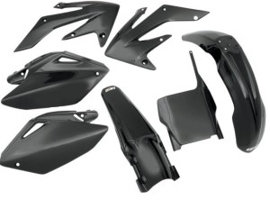 UFO KOMPLET PLASTIKÓW HONDA CRF 250R '11-'13, CRF 450R '11-'12 KOLOR CZARNY (HO114E001)