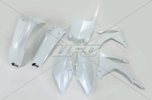 UFO KOMPLET PLASTIKÓW HONDA CRF 450R '13-'16, CRF 250R '14-'17 KOLOR BIAŁY(HO116E041)
