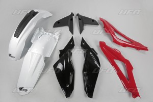 UFO KOMPLET PLASTIKÓW HUSQVARNA TC 4T '08-'10 KOLOR OEM (BIAŁY/CZERWONY/CZARNY) (HU607E999)