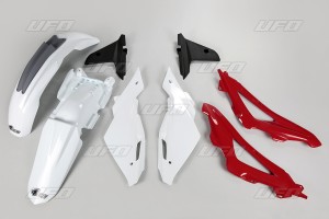 UFO KOMPLET PLASTIKÓW HUSQVARNA CR 125 '09-'13 KOLOR OEM (BIAŁY/CZERWONY/CZARNY) (HU611E999)