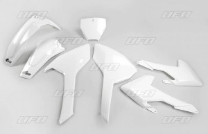 UFO KOMPLET PLASTIKÓW HUSQVARNA TC/FC 125/250/300/350/450 '16-'18 (Z WYJĄTKIEM TC 250 '16) KOLOR OEM '17 (BIAŁY) (HU616E041)