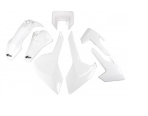 UFO KOMPLET PLASTIKÓW HUSQVARNA TX/TE/FE '17-'19 Z OSŁONĄ LAMPY KOLOR OEM (BIAŁY) (HU621E999W)