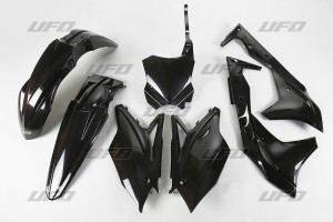 UFO KOMPLET PLASTIKÓW KAWASAKI KXF 250 '17 KOLOR CZARNY (KA224E001)