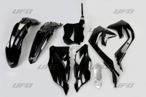 UFO KOMPLET PLASTIKÓW KAWASAKI KXF 250 '21-24, KXF 450 '19-23 KOLOR CZARNY (KA227E001)