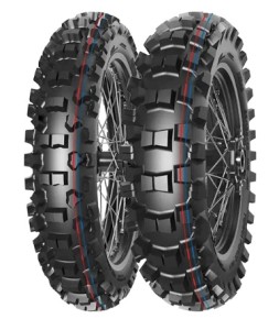 MITAS OPONA 90/90-14 TERRA FORCE-MX IT PIT CROSS (CZERWONO-NIEBIESKI PASEK) 46M TT PRZÓD DOT 2024 (DOT:PXDC/PDDC/CMDC) (ZAMIENNIK:70001000)