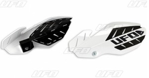 UFO OSŁONY RĄK (HANDBARY) FLAME SUZUKI RMZ 250/450 '12-'17 KOLOR BIAŁY/CZARNY (Z MOCOWANIAMI) - ZASTĄPIONY PRZEZ PM01652041 + PM01678