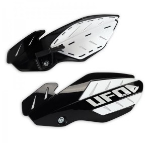 UFO OSŁONY RĄK (HANDBARY) FLAME YAMAHA YZ 125/250 '14-'17 KOLOR CZARNY/BIAŁY (Z MOCOWANIAMI) - ZASTĄPIONY PRZEZ PM01652001 + PM01678