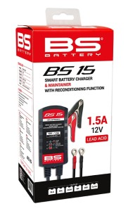 BS ŁADOWARKA AKUMULATORÓW BS15 12V STD/AGM/GEL, 1,5A DO 30AH (EL) (700510)
