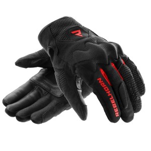 RĘKAWICE MOTOCYKLOWE DAMSKIE REBELHORN CORE BLACK RED 26ST