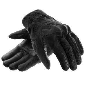 RĘKAWICE MOTOCYKLOWE DAMSKIE REBELHORN CORE BLACK 26ST
