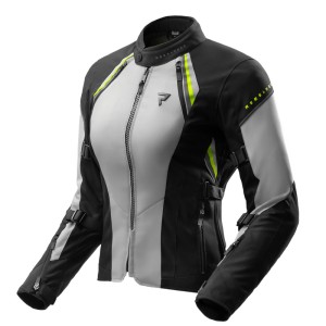 KURTKA MOTOCYKLOWA TEKSTYLNA DAMSKA REBELHORN SWIFT LIGHT GREY FLUO YELLOW 26ST