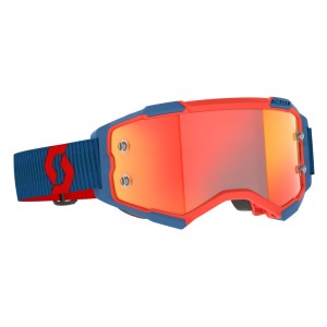 SCOTT GOGLE FURY dark blue/neon red/orange chrome