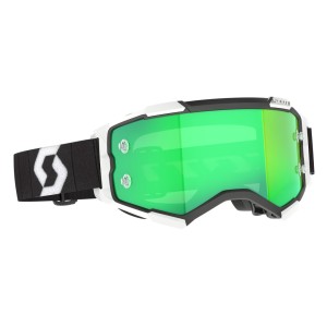 SCOTT GOGLE FURY BLACK/WHITE/GREEN CHROME WORKS