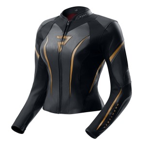 KURTKA MOTOCYKLOWA SKÓRZANA DAMSKA REBELHORN DIVA ST BLACK GOLD 26ST