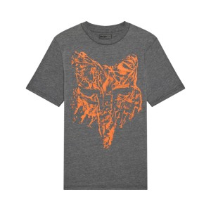 T-SHIRT JUNIOR FOX IMAGE PRINT HEAD HEATHER DARK GREY 27MX