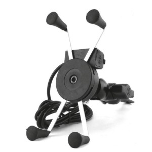 BIKETEC Uchwyt na telefon RAM XL z ładowarką USB