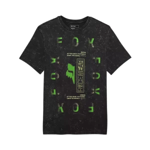 T-SHIRT FOX THROTTLE PREM TEE BLACK 25MX
