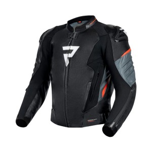 KURTKA SKÓRZANA REBELHORN VELOCE BLACK/GREY/FLUO RED 23ST